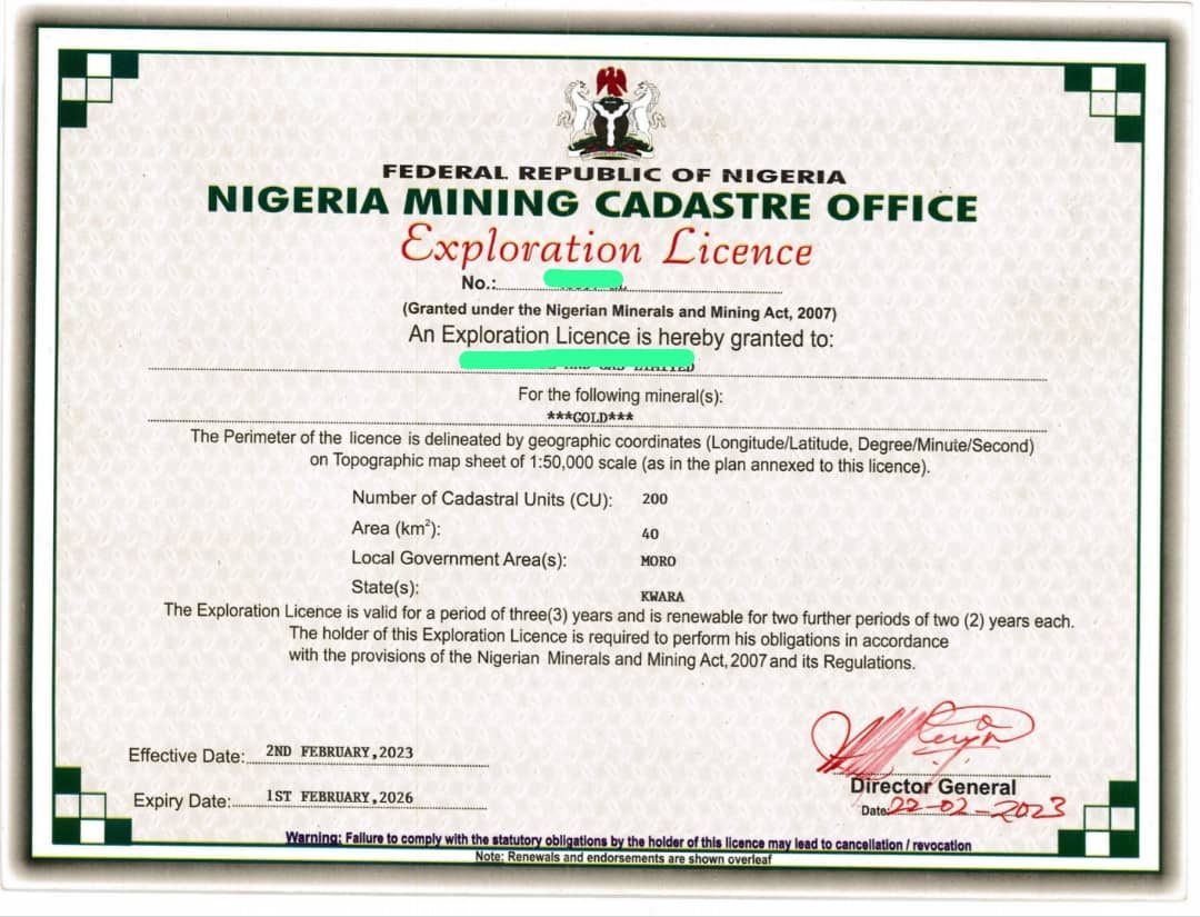 Gold Mine Site for Sale in Moro, Kwara State